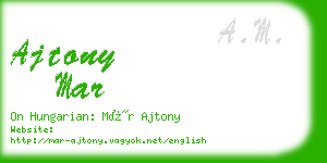 ajtony mar business card